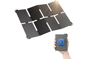 [Taschenformat] BigBlue 25W Mini Tragbar Solar Ladegerät, Faltbares Solarpanel mit USB-A & USB-C, Klein Aber Stark, IP68 Wasserdichtes für Outdoor, Kompatibel mit Handy, Tablets, Powerbank usw.