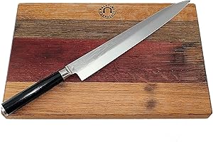 KAI/PALATINA WERKSTATT Kai Shun Pro SHO VG-0006 Yanagiba - Cuchillo de pescado ultra afilado, 27 cm, tabla de madera hecha a mano de 30 x 18 cm