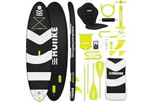HUIIKE Tabla Paddle Surf Hinchable con Accesorios Incluidos, Remo, Quillas, Inflador. Stand Up Paddle Board Gran Estabilidad y Resistencia. 305 x 84 x 15 cm, Soporta hasta 130 kg