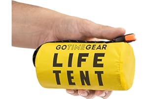 Go Time Gear Life Tent - Tienda de campaña de Supervivencia de Emergencia para 2 Personas, Uso como Tienda de Supervivencia, Refugio de Emergencia, Tienda de Tubo, Lona de Supervivencia, Incluye