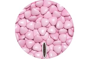 EinsSein 0,5kg Dragees mariage au chocolat cœur médium rose brillant dragées baptême communion amandes feter et recevoir fêter de fete couleur pas cher aux bombe tag voir mes etui contenant boite a
