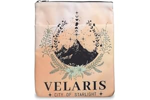 TAWDULL Zipper Book Sleeve, Waterproof The City of Starlight Fabric Book Cover, Padded Night Court Book Sleeves, Bookish Gifts Kindle Sleeve