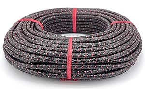 MAGMA Rolka liny elastycznej | Średnica 6 mm - Sport wodny, Przetrwanie, Żeglarz, Łódź, Kemping, Plandeka | Do użytku wewnątrz i na zewnątrz: Wędrówki, Bivouac, Ogród (10, Czarny)