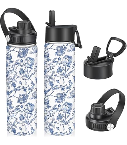 Abjoki Neo Edelstahl Trinkflasche 710ml - Vakuumisoliert & BPA-frei - Two-in-One Deckel Schwarz