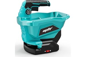Mellif Akku Düngerstreuer für Makita Akku 18V, Streuwagen rasendünger mit 3,3 L Behälter, 8-stufige Saatkontrolle, 105-140° Streuwinkel einstellbar, 6-stufige Geschwindigkeiten (Ohne Akku)