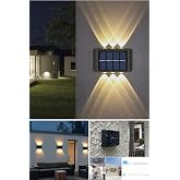 6ledli Solar Duvar Lambası Aplik G&uuml;neş Enerji G&uuml;n Işığı 2 Li Set