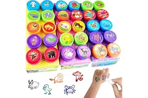 AGOGUE Set di 30 timbri per bambini, set di timbri per bambini, timbri per bambini, set di timbri per classe, premi, feste, compleanno per bambini, regalo di festa