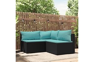 Festnight Balkon Lounge Rattan Gartenmöbel Set Balkonmöbel Balkonlounge Ecklounge Outdoor Sofa Garten Gartenlounge Loungemöbel Terrasse Terrassenmöbel Sitzgruppe Gartensofa