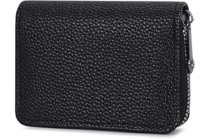 IHIGOGOFA RFID etui na karty kredytowe, z prawdziwej skóry, bloker, etui ochronne na karty, 11 przegródek, styl organowy, przenośne etui na wizytówki dla kobiet i mężczyzn, Einheitsgröße, Nowoczesny