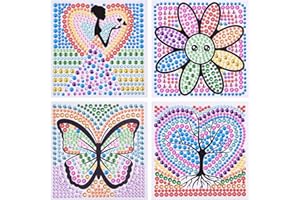 ORUZA Suncatcher Craft Kits for Girls, Suncatcher Diamond Art for Kids Ages 6+, Window Gem Art Set for Children 6 7 8 9 10 11 12 Year Old Girls Fun Arts and Crafts Sets