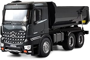 Amewi 22504 Mercedes Benz Camión Kipper Pro Metal V2 V2 vehículo con Licencia teledirigido RTR 2,4 GHz, batería Adicional Gris