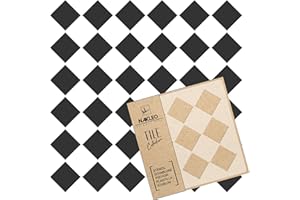 NAKLEO Stencil per Piastrelle per Pittura 25x25cm, Carreau Scacchi Tavola Quadrato, Modello Geometrico Plastica e Riutilizzabile, Fai Da Te Decorazioni Casa, Pavimento Pareti Muro Legno