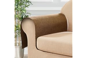 Naturoom Arm Covers for Recliner Sofa Arm Protector Covers Armrest Cover for Living Room Armchair Covers for Arms Couch Armchair Recliner Chair Sofa Arm Covers Protectors from Pets, Pack of 2, Brown