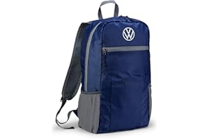 Volkswagen 000087329F Folding Backpack, Foldable Backpack, Blue, 20 Litres, with VW Logo