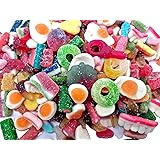 Pick & Mix Sweets 1kg - 20 Varieties Fizzy, sour and Jelly Sweets, premium quality pick and mix sweets, Large Retro Candy Ass