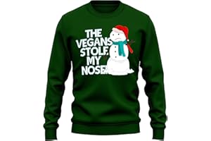 Purple Print House The Vegans Stole My Nose Adults Sweater Men Women Funny Festive Christmas Snowman Jumper