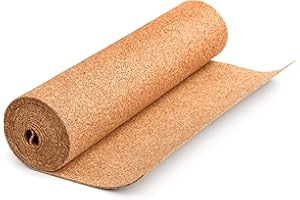 NURADA - Sughero Rotolo - 8x0.5m, Spessore 4mm - Sughero Pannelli Muro - Pannelli Isolanti Termici per Interni - Pannello Isolante Acustico per Pareti, Pavimenti - Rotolo di Sughero - Pannello Sughero