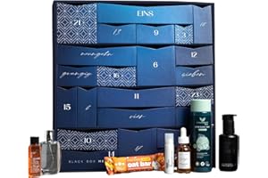 SUBCOM SOLUTIONS GMBH Black Box Men Luxus Adventskalender 2025 für Männer - 24 hochwertige Produkte - Kosmetik & Parfüm - Pflege & Beauty - Herren