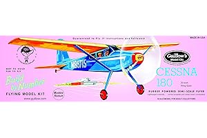 FLAT RIVER GROUP GUILLOW's Cessna 180 601 Powered Balsa Flying Model Kit