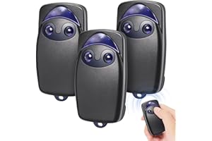 WEPAI 433MHzTelecommande Portail Compatible avec Flo2r-s,2 Canaux télécommande Porte de Garage pour N1ce ONE1, ON1, ON2E,FLO2R-S,FLO2RE pour Porte de Garage,Lot de 3