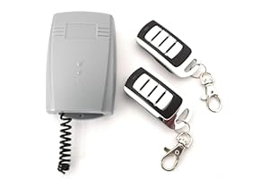 FGMATIC Receptor Universal para puertas de garaje + 2 Mandos Rolling code 433 Mhz. Valido para cualquier tipo y marca de automatismo