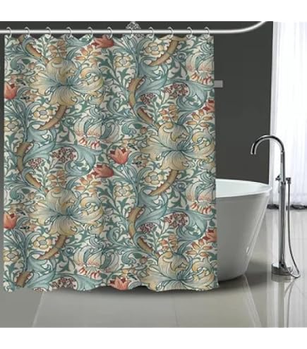 Duschvorhang Mit Blumenmuster – 183x183 Cm, Wasserdicht & Mit 12 Haken