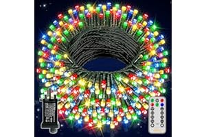 Ollny Christmas Tree Lights Outdoor, 40m 400 LED Fairy Lights Mains Powered, Multicolour Waterproof String Light with Plug/Remote/Modes/Timer, Bright Lighting Outside Indoor Garden Xmas Decorations