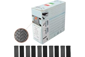 MARKETCONNECT Minibox Gaine de câbles tressés Ø 20 mm x 10 m – Protège les câbles – Extensible 2 :1 ● Gris ● Polyester HB94 ● Fabriqué en Italie