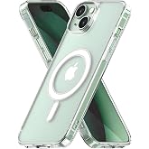Ehr. iPhone 13 Mini i&ccedil;in Kılıf Kamera Korumalı Magsafe ile Uyumlu Wireless Şarj &Ouml;zellikli Şeffaf Kılıf (Şeffaf, iPhone 13 Min