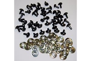 celloexpress Black Cat/Triangle Noses 9mm x 6.5mm Metal Backs - Teddy Bear & Soft Toy Making Detailed Noses - Pack of 50