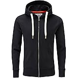 Charles Wilson Felpa Original da Uomo con Cappuccio in Misto Cotone con Zip