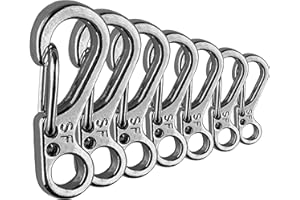 CZ Store®- Mini karabinek | 10 sztuk | SZARY/CZ | ✮ na całe życie✮ - Wytrzymały | Pojemność 15 kg | Karabińczyki ze stopu cynku na kemping, wędrówki, Bushcraft, Survival