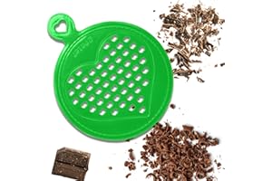 LEDDY LIVING Râpe pour chocolat à flocons et boucles. Grille grasse et matière plastique anti-surchauffe du chocolat, Zester pour fondant, aussi pour légumes, fruits et fromages (VERT)