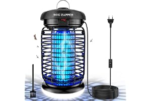 WUEAOA Myggdödare utomhusm 4200V med 9W LED-lampa 3M kabel, insektsdödare 15W UV, flugfälla elektrisk, mosquito killer IPX4 vattentålig för inomhus & utomhus