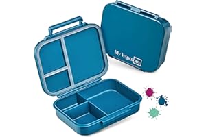 My Vesperbox – MINI BIA - Bento Box Kinder – NEUES MODEL – kompakter und leichter - Auslaufsicher & BPA Frei - Lunchbox – Brotdose - für Kindergarten und Schule (Petrol)
