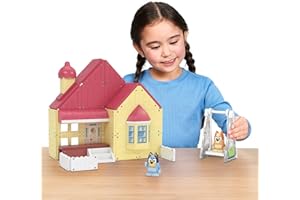 Tile Town Bluey Heeler Home Magnetic Tiles Construction Building Playset with Bluey and Bingo Figures, Kids 3-5+, New Action Tiles for Action Play, Realistic Builds, STEM Creative Toy