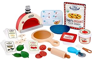 Little Tikes Creative Chefs Pizza Kit - Zestaw ze Specjalnym Piaskiem do Zabawy Make-It! Mix Play Sand, 22 Akcesoriami, Realistyczny Zestaw do Odgrywania Ról, dla Dzieci w Wieku 3+, NIEJADALNY
