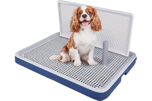 Pawise Dog Potty Training Toilet with Wall Column & Removable Post, Puppy Pad Holder, Pee Pad Tray for Training Pads, Mesh Training Tray for Easy Cleaning ((60 * 49) CM)
