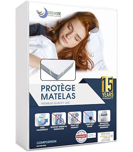 Alèse Imperméable Protège-Matelas Imperméable 140x200 Cm - Antiacariens Et Respirant - Lavable Machine - Blanc Alèse 140x200