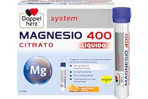 Doppelherz MAGNESIUM 400 LIQUID - El magnesio apoya el funcionamiento normal de los músculos y del sistema nervioso - 30 frascos bebibles