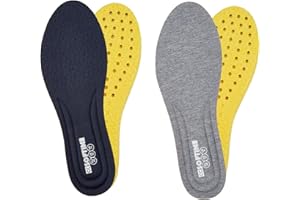 2 Pares Plantillas Memory Foam para Mujer Hombre, Plantillas Zapatillas Deportivas que Absorben Los Golpes, Plantilla Gel par