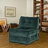 Homedius Mocca Single Folding Bed Reclining Chair Oil Green Disposable