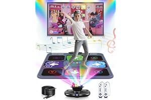 Acelufly Tappetino da Ballo Singolo per TV, Tappetino da Ballo Elettronico con Controller Wireless, Tappetino da Ballo Antiscivolo per Bambini Adulti Regali per Ragazze Ragazzi (Nero)