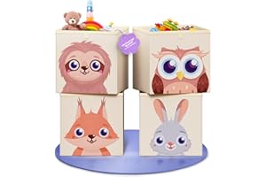 mookrook Aufbewahrungsbox Kinderzimmer 4er Set – Kallax Boxen Kinder, praktische Organizer Kinderzimmer, Spielzeug Aufbewahrungsbox Kinder