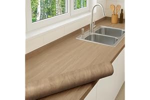 DIMEX LINE Pellicola autoadesiva per porte e mobili, per cucina, cucina, armadio, in legno di quercia di San Diego | Larghezza del rotolo 90 cm