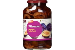 TEGUT… tegut... Pflaumen im Glas, gezuckert, halbe Frucht, 680g (Abtropfgewicht - 385g)