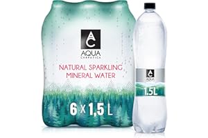 AQUA Carpatica 1.5L x 6 - Pure Natural Sparkling Mineral Water for Optimal Hydration, Nitrate-Free, Abundant in Calcium & Magnesium, Naturally Alkaline, Enriched with Natural Electrolytes