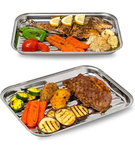 Panier Barbecue Gril Panier Barbecue Acier Inoxydable 20x35cm - Grille Cuisson Poisson Légumes - Poignée Longue Accessoire Cuisson Extérieure