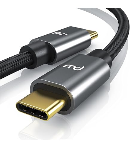 CSL Thunderbolt 3 / USB 4 Kabel – 40 Gbit/s, 100W Laden, 0,8 M, Nylon, Für MacBook, IPad, Handys