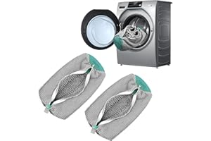 JXCTNNU 2 Stück Schuhe Waschbeutel Wäschesack Schuhwaschbeutel Waschmaschine Schuhbeutel Waschmaschine Waschbeutel Schuhe mit Reißverschluss Selbstreinigende Schuhe Waschbeutel (Grau-2 Stück)